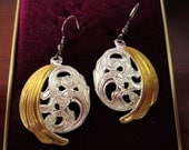 VINTAGE  Crumrine Gold and Silver Earrings