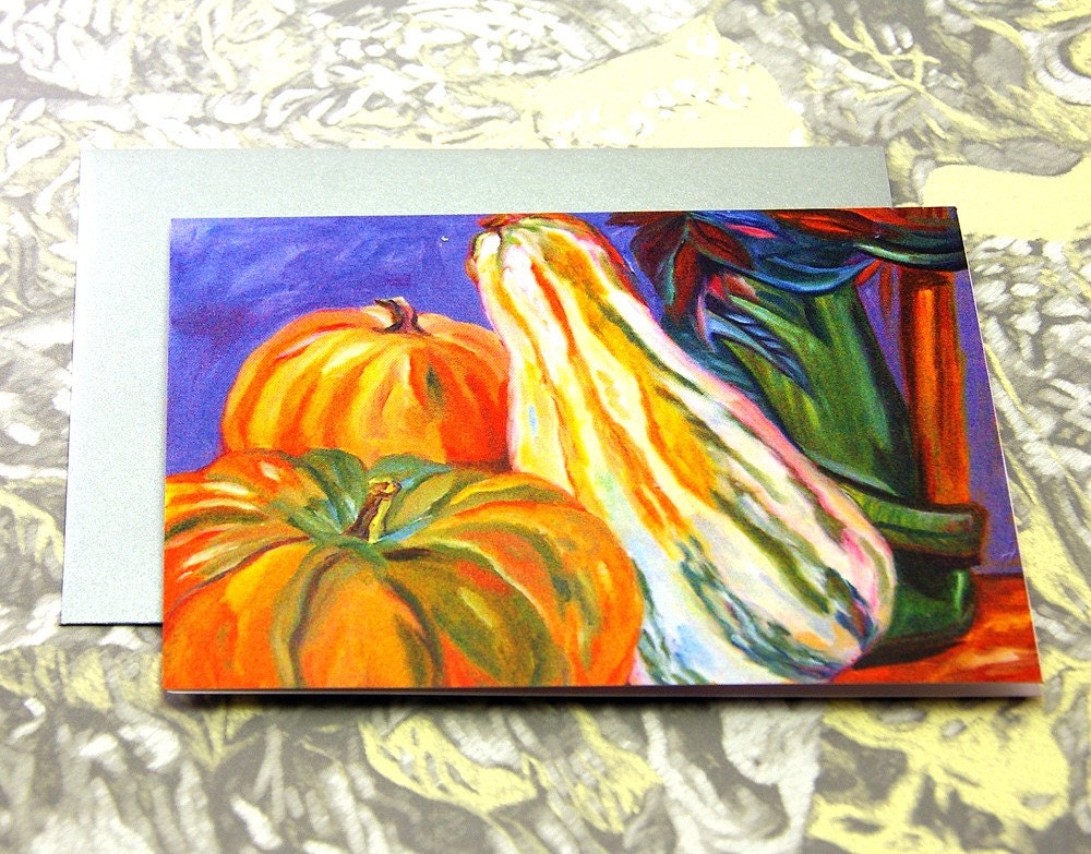 Fall Bounty Still Life Fine Art Greeting Card