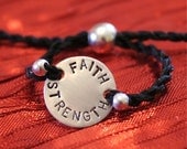 Faith and Strength Sterling Silver Charms of Faith Bracelet