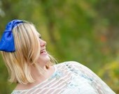 royal blue - ginormous bow headband