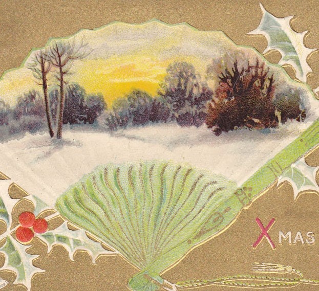 Vintage Embossed Christmas Postcard Early 1900's (fpc211)