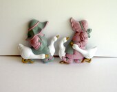 Vintage Set of Sun Bonnet Sue Wall Hangings 1983