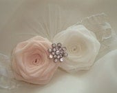Pink Ivory Rose Garter SET Something Blue Bride To Be Rosette Bridal Silk Bud Wedding Flower Rhinestone Jewel Pearl Cream Blush Milk Royal