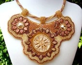 Bead Embroidered Necklace Ray of Hope