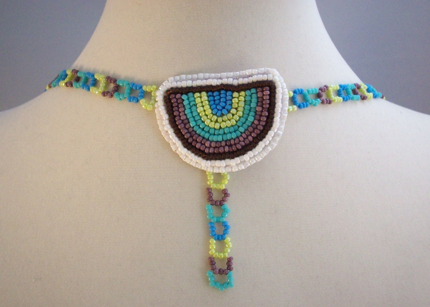 Pucci Fashion Inspired Bib Necklace - Reserved