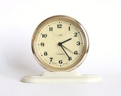 Vintage Russian mechanical alarm clock Slava from Soviet Union USSR