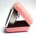 Vintage travel alarm clock Slava from Russia Soviet union era rose pink clock alarm