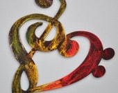 Musicality Wooden heART -Rasta,  Expressive Art  wall decor for Dorm, kitchen, Kids room, family room wall art