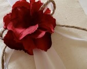 Valentine Album - Rustic Red Hydrangeas - Romantic Wedding  - Handmade - Free Shipping