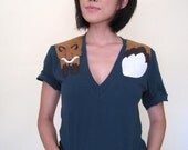 Wrapped Fox T-shirt in Forest Green