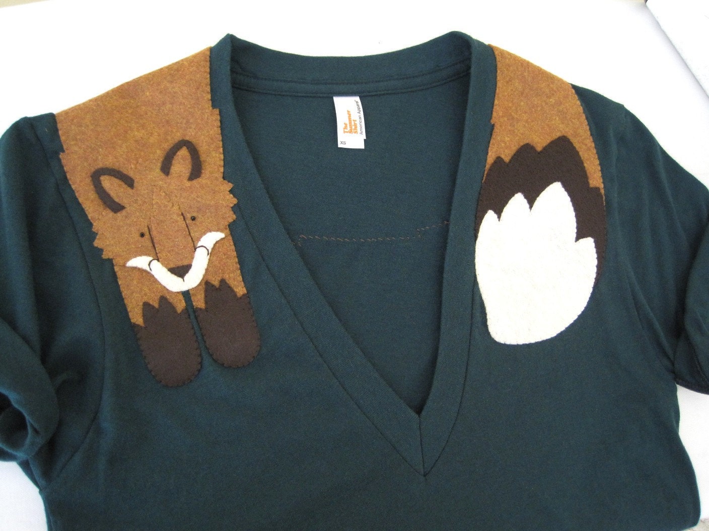 Wrapped Fox T-shirt in Forest Green