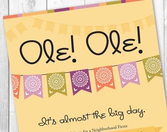Fiesta Cinco de Mayo Invitations Personalized with option to print