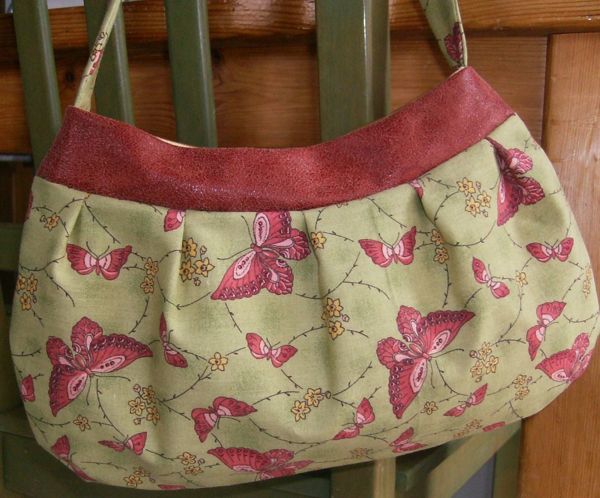 Autumn Butterfly Pleated Handbag