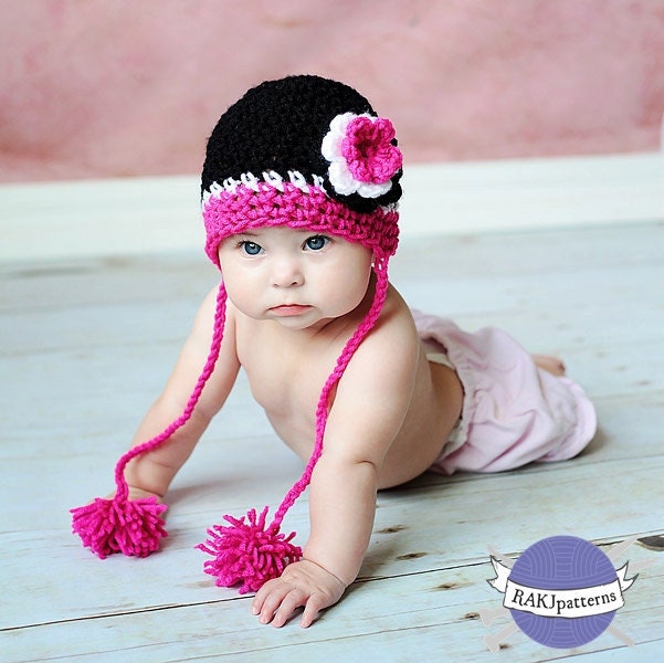 Glamour Girl Beanie Crochet PATTERN Photography Prop Instant Download