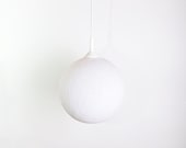 Handmade lamp, lamp shade, pendant lamp, ceiling lamp, round shape, hanging lamp, Contemporary design interior accent Winter white