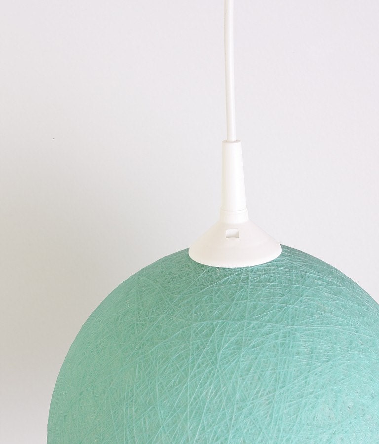 Handmade lamp, lamp shade, pendant light, hanging lamp, lighting, lamp, interior accent Cool Mint by FiligreeCreations on Etsy