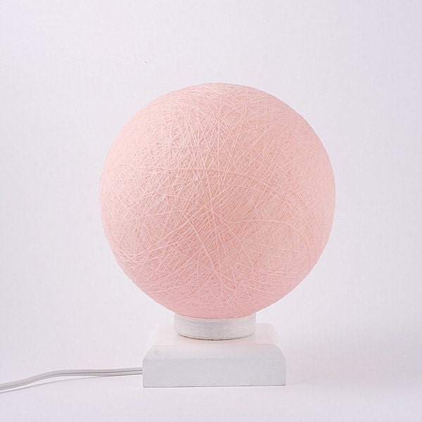 Modern handmade lamp, minimalist table lamp, accent lamp, night light, Contemporary design interior accent Soft Peach by FiligreeCreations