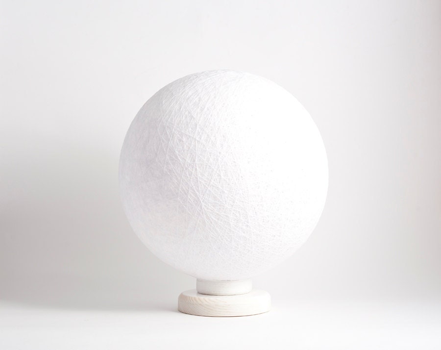 Handmade lamp, table lamp, accent lamp, night light Snow White, large size, Contemporary design interior accent by FiligreeCreations on Etsy