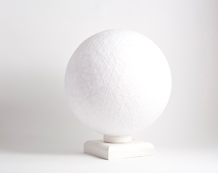 Handmade lamp, table lamp, accent lamp, night light Snow White, large size, Contemporary design interior accent by FiligreeCreations on Etsy