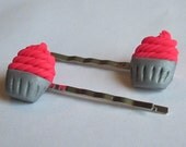 Cupcake Hairpins