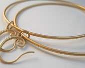 Giant Matte Gold Hoop Earrings, Wear With Gold or Silver. Versatile Fashion Accessory, Great Gift