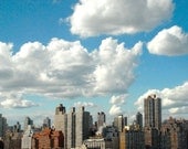 New York Skyline  Note Card- New York Clouds