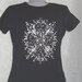 ANTIQUITY Screen Printed Black and Silver Tee Shirt