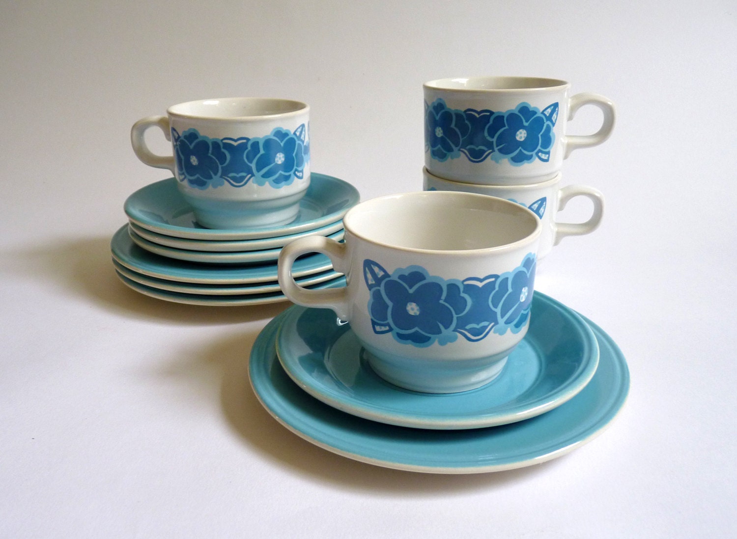 1970s Staffordshire 4 person Coffee Set