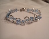 Light sapphire swarovski crystal bracelet