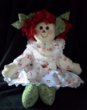 Rag Doll-OOAK-Annie-Cherry Print
