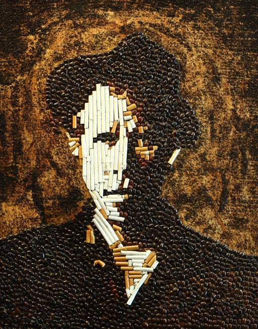 Tom Waits - Coffee and Cigarettes Poster