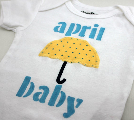 April Baby Birth Month Shirt New Baby Gift April Showers Spring Baby Onesie