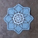 Sky Blue and White Crochet Doily, Cottage Chic Home Fashion Decor