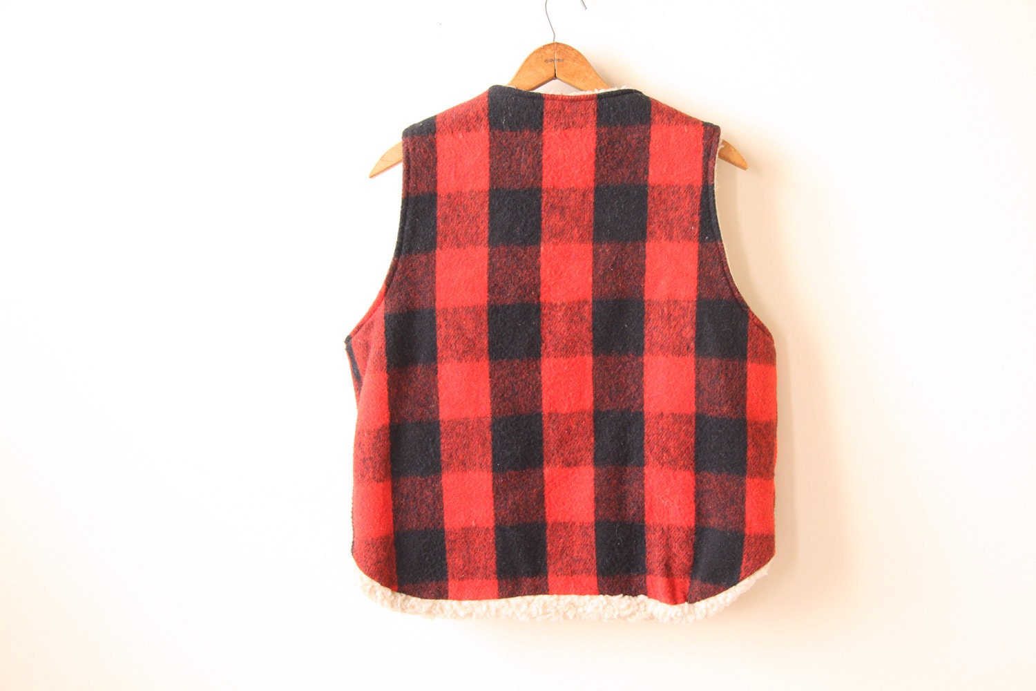 Vintage L Plaid Buffalo Vest
