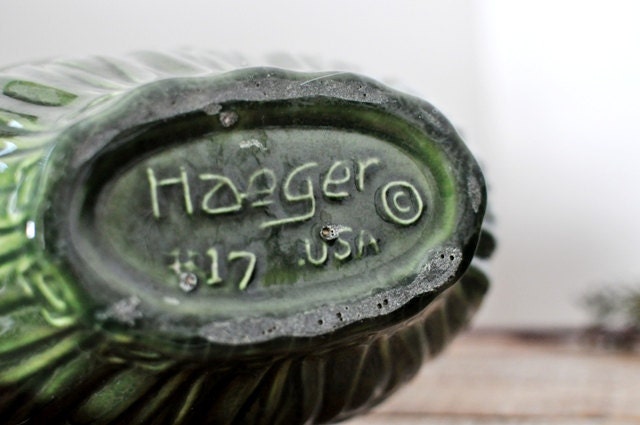 Vintage Haeger Pottery Green Planter