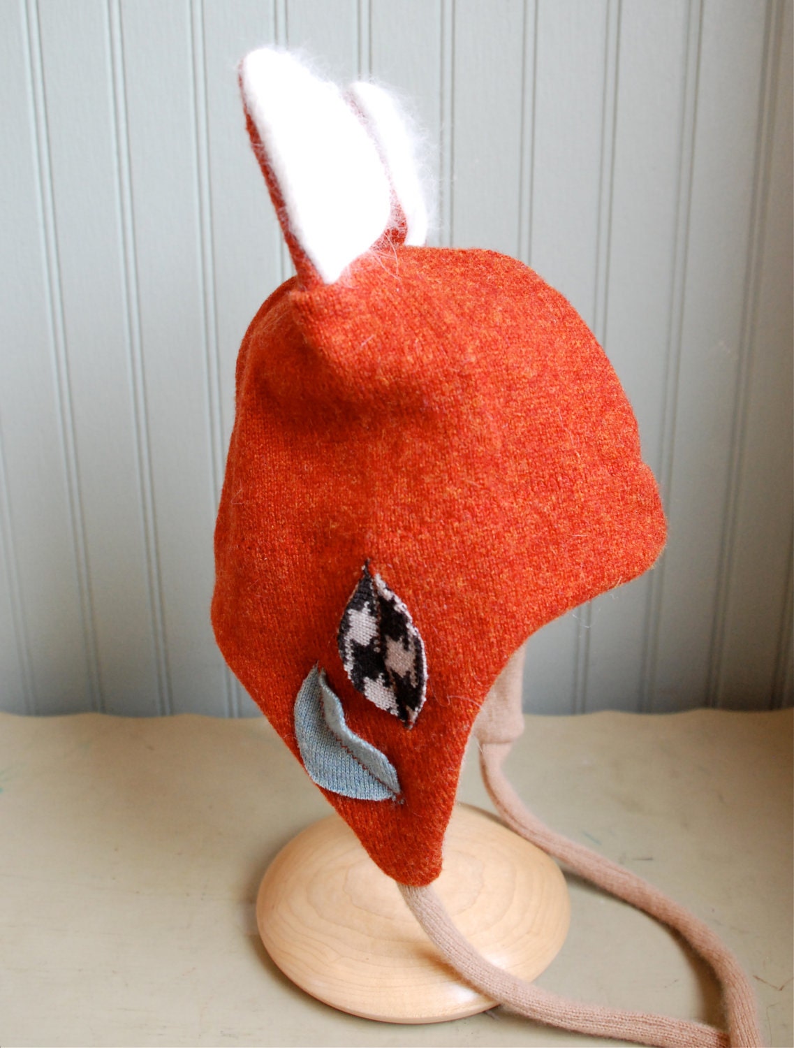3-6 year size//Little Fox Eco Earflap Hat// Ready to Ship