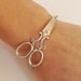 Steampunk Scissor Bracelet- Sterling Silver Ox