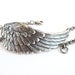 Steampunk Angel Wing Bracelet- Sterling Silver Ox Finish