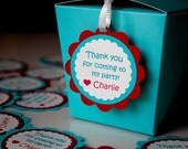 Favor Tag Birthday Gift Hanging Tags Thank you set of 24
