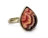 Sterling Silver Ring with Rhodochrosite stone