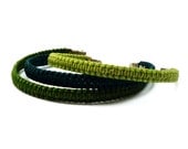 Macrame Bracelets with Shades of Green (3 pieces)
