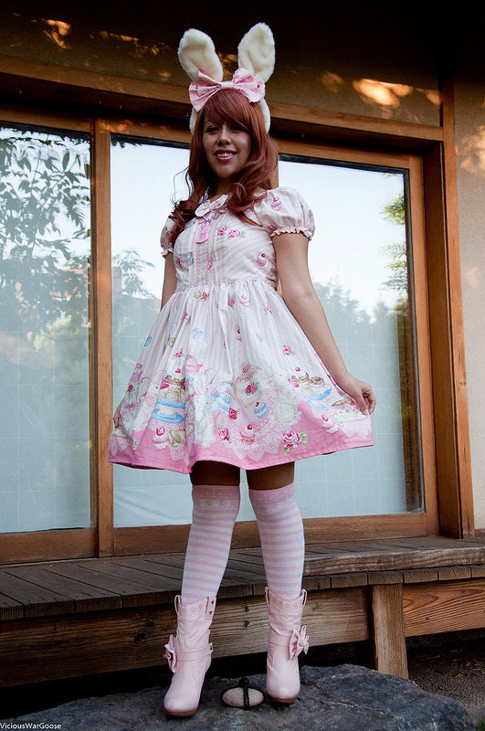 Bunny Tea Time One Piece dress lolita size medium/large