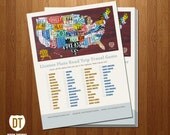 License Plate Map Travel Game - Digital Print