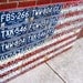 License Plate Flag of The United States Metal Artwork - 60" x 40"