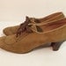 1930s 40s SPECTATOR BROGUE Walking Shoes Camel Suede in a  Desirable Size 9
