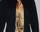 Freddie Mercury Queen gold neck tie hand stenciled & spray painted by Rainbow Alternative on Etsy