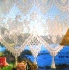 Crocheted Curtain - Roses