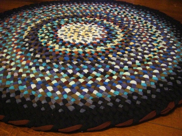 Made to Order Braided Round Rug from recycled cottons-your choice of colors