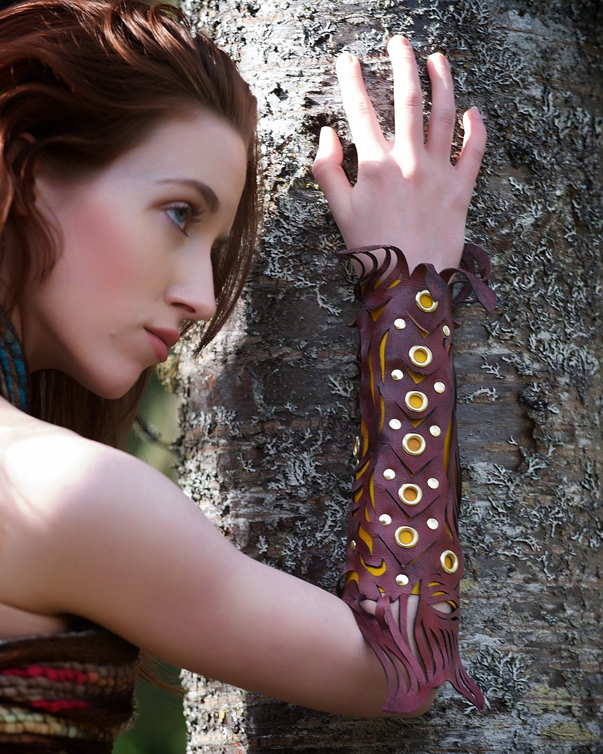 Leather Tribal Armguard