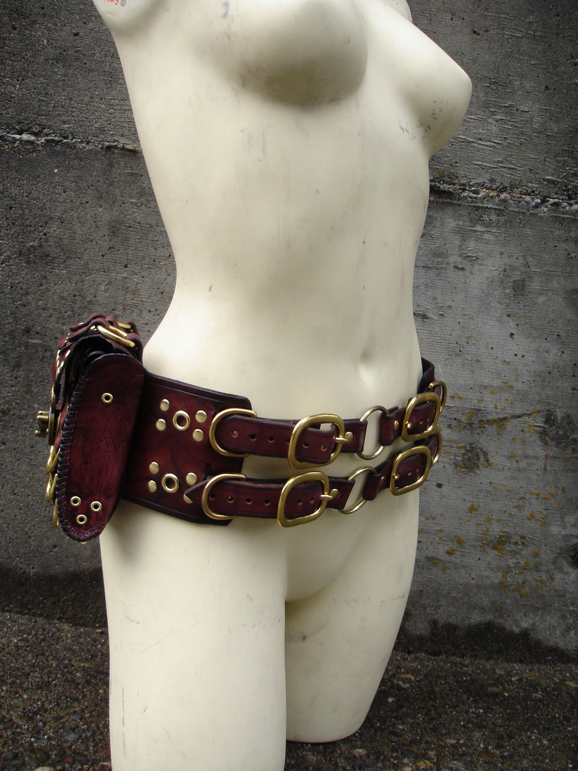 Leather Steampunk Belt Bag